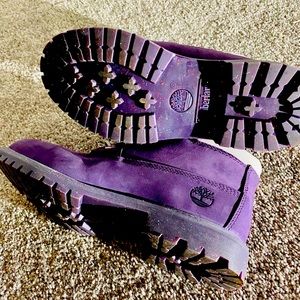 New Timberland purple boots w/ sparkles on bottom.